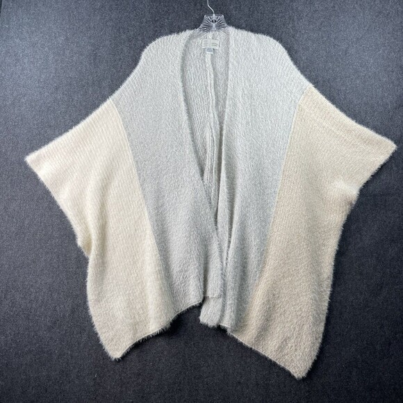 Anthropologie Saturday Sunday Wrap Osfa Fuzzy Colorblock Cardigan Sweater O/S - Picture 1 of 7